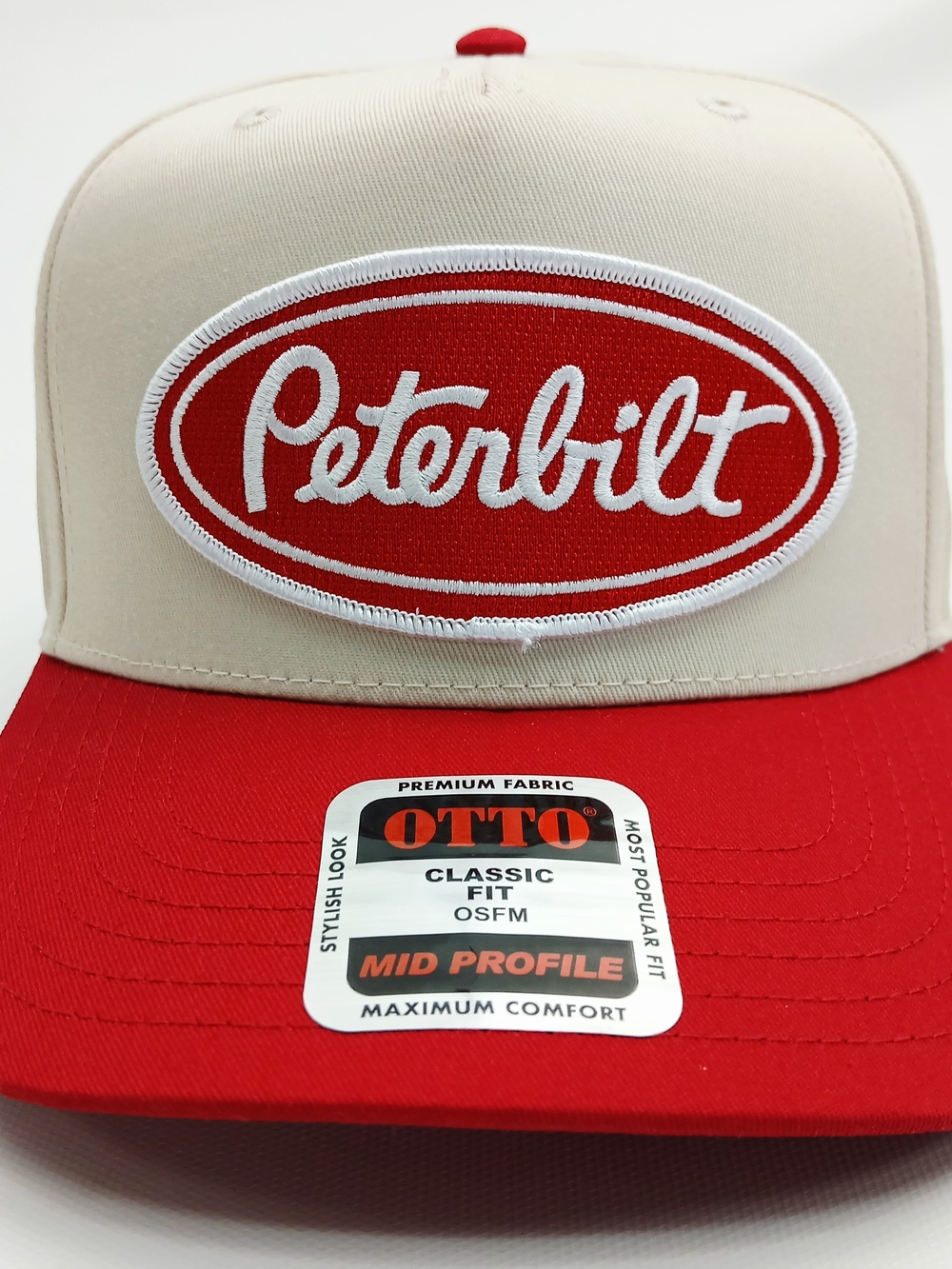 Peterbilt Patch Red & Cream Logo Trucker Hat